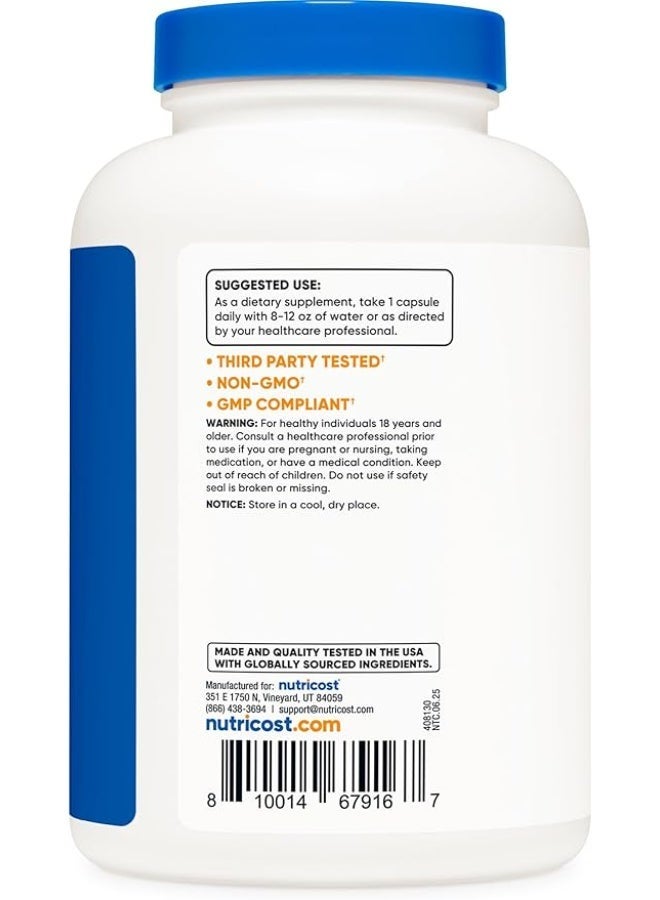 Nutricost, Betaine HCl + Pepsin, 240 Capsules - Image 3